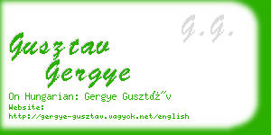 gusztav gergye business card